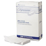 GP 1/6-Fold Linen Replacement Towels, 13 x 17, White, 200/Box, 4 Boxes/Carton view 1