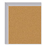 Ghent MFG Aluminum-Frame Natural Corkboard, 72.5 x 48.5, Tan Surface, Satin Aluminum Frame view 1