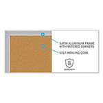 Ghent MFG Aluminum-Frame Natural Corkboard, 72.5 x 48.5, Tan Surface, Satin Aluminum Frame view 3