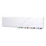 Ghent MFG Aria Low Profile Magnetic Glass Whiteboard, 96 x 48, White Surface view 1