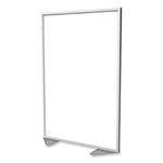 Ghent MFG Floor Partition with Aluminum Frame, 48.06 x 2.04 x 53.86, White view 1