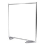 Ghent MFG Floor Partition with Aluminum Frame, 48.06 x 2.04 x 53.86, White view 2