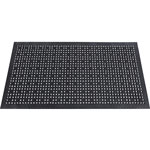Genuine Joe Antimicrobial Floor Mat, 3' x 5', Black view 2