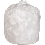 Genuine Joe White Trash Bags, 13 Gallon, 0.85 Mil, 24