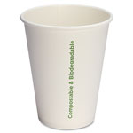 Genuine Joe Compostable Cups, 12oz., 1000/CT, White view 4