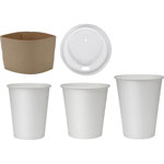 Genuine Joe Polyurethane-lined Disposable Hot Cups - 8 fl oz - 50 / Pack - White - Polyurethane - Beverage, Hot Drink view 1