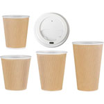 Genuine Joe Raised Siphole Hot Cup Lids - Round - 50 / Pack - White view 5