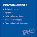 Genuine Joe Bath Tissue, 2-Ply, 500SH/RL, 4
