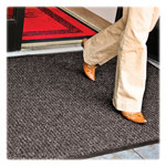 Genuine Joe Indoor/Outdoor Rubber Floor Mat, 4'' x 6'', Charcoal view 3