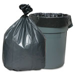 Genuine Joe Black Flat-Bottom Trash Bags, 55 Gallon, 39