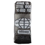 Global Material Industrial-Quality Steel Wool Hand Pad, #00 Very Fine, 16/Pack, 192/Carton view 1