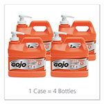Gojo NATURAL ORANGE Pumice Hand Cleaner, Citrus, 0.5 gal Pump Bottle, 4/Carton view 4