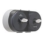Sofpull 2-Roll Side-by-Side High-Capacity Centerpull Toilet Paper Dispenser, Smoke view 3