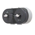 Sofpull 2-Roll Side-by-Side High-Capacity Centerpull Toilet Paper Dispenser, Smoke view 4