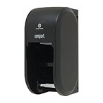 Compact® 2-Roll Vertical Coreless High Capacity Toilet Paper Dispenser, 14.063 x 8.188, Black view 2