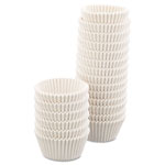 Hoffmaster Fluted Bake Cups, 4 1/2 dia x 1 1/4h, White, 500/Pack, 20 Pack/Carton view 1