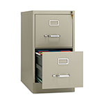Hirsh Vertical Letter File Cabinet, 2 Letter-Size File Drawers, Putty, 15 x 26.5 x 28.37 view 2