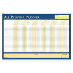 House Of Doolittle 100% Recycled All-Purpose/Vacation Planner, 36 x 24, White/Blue/Yellow Surface view 1