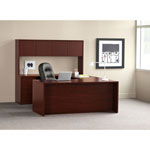 Hon 10500 Series Kneespace Credenza With 3/4-Height Pedestals, 60w x 24d, Mahogany view 2