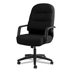 Hon Pillow-Soft 2090 Series Executive High-Back Swivel/Tilt Chair, Supports up to 300 lbs., Black Seat/Black Back, Black Base view 5