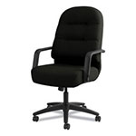 Hon Pillow-Soft 2090 Series Executive High-Back Swivel/Tilt Chair, Supports up to 300 lbs., Black Seat/Black Back, Black Base view 4