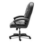 Hon Pillow-Soft 2090 Series Executive High-Back Swivel/Tilt Chair, Supports up to 250 lbs., Black Seat/Black Back, Black Base view 2