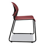 Hon GuestStacker High Density Chairs, Mulberry Seat/Mulberry Back, Black Base, 4/Carton view 1