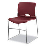 Hon Olson Stacker High Density Chair, Mulberry Seat/Mulberry Back, Chrome Base, 4/Carton view 2