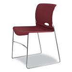 Hon Olson Stacker High Density Chair, Mulberry Seat/Mulberry Back, Chrome Base, 4/Carton view 3