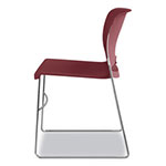 Hon Olson Stacker High Density Chair, Mulberry Seat/Mulberry Back, Chrome Base, 4/Carton view 4