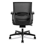 Hon Convergence Mid-Back Task Chair with Swivel-Tilt Control, Supports up to 275 lbs, Vinyl, Black Seat/Back, Black Base view 2