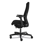 Hon Ignition 2.0 Upholstered Mid-Back Task Chair With Lumbar, Supports up to 300 lbs., Black Seat, Black Back, Black Base view 1