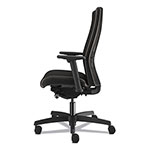 Hon Ignition 2.0 Upholstered Mid-Back Task Chair With Lumbar, Supports up to 300 lbs., Vinyl, Black Seat, Black Back, Black Base view 3