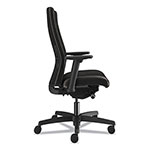 Hon Ignition 2.0 Upholstered Mid-Back Task Chair With Lumbar, Supports up to 300 lbs., Vinyl, Black Seat, Black Back, Black Base view 4