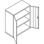 Hon Assembled Storage Cabinet, 36w x 18 1/8d x 41 3/4h, Putty view 1