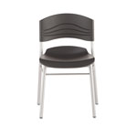 Iceberg CaféWorks Cafe Chair, Graphite Seat/Graphite Back, Silver Base, 2/Carton orginal image