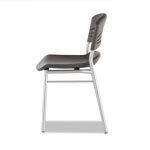 Iceberg CaféWorks Cafe Chair, Graphite Seat/Graphite Back, Silver Base, 2/Carton view 1