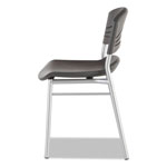 Iceberg CaféWorks Cafe Chair, Graphite Seat/Graphite Back, Silver Base, 2/Carton view 4