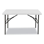 Iceberg IndestrucTables Too 1200 Series Folding Table, 48w x 24d x 29h, Platinum view 3