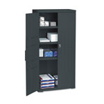 Iceberg OfficeWorks Resin Storage Cabinet, 33w x 18d x 66h, Black view 1