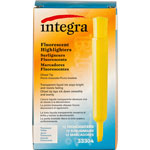 Integra Desk Highlighter, Chisel Tip, Fluorescent Yellow view 2