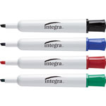 Integra Dry Erase Marker with Chisel Tip, 4EA/Pack, Black, Blue, R ed, Green view 1
