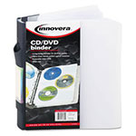 Innovera CD/DVD Three-Ring Refillable Binder, Holds 90 Discs, Midnight Blue/Clear view 2
