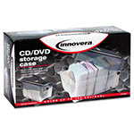 Innovera CD/DVD Storage Case, Holds 150 Discs, Clear/Smoke view 2