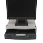 Innovera Single-Level Monitor Stand w/Storage Drawer, 15 x 11 x 3, Light Gray/Charcoal view 4