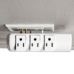 Innovera Wall Mount Surge Protector, 6 Outlets, 2160 Joules, White view 4