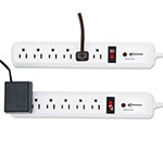 Innovera Surge Protector, 6 Outlets, 4 ft Cord, 540 Joules, White, 2/PK view 2