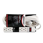 Innovera Six-Outlet Power Strip, 15-Foot Cord, 1-15/16 x 10-3/16 x 1-3/16, Ivory view 3