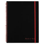 Black N' Red Twin Wire Poly Cover Notebook, Wide/Legal Rule, Black Cover, 11 x 8.5, 70 Sheets view 2