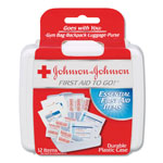 Johnson & Johnson Mini First Aid To Go Kit, 12-Pieces, Plastic Case orginal image